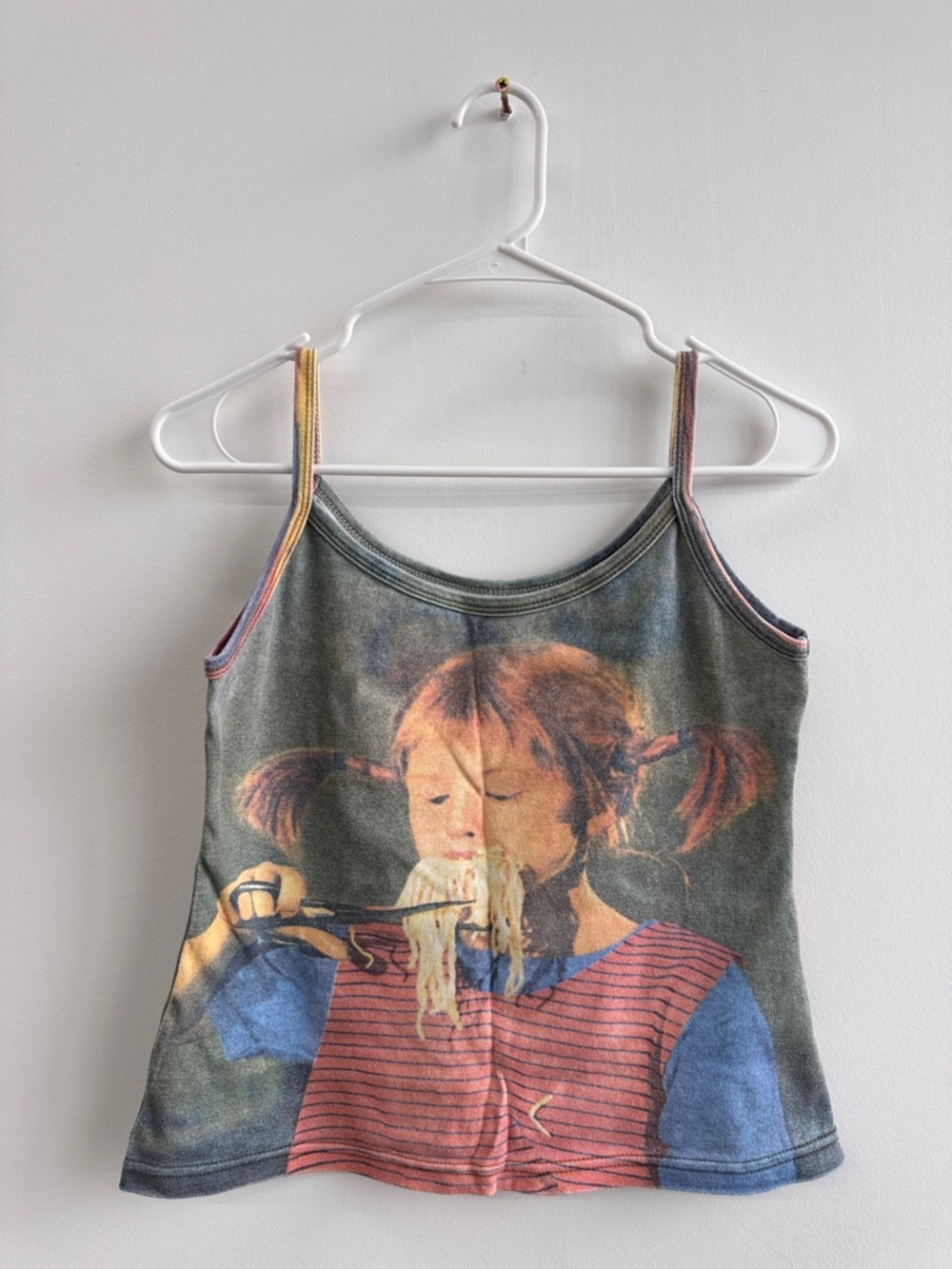 Girls' Graphic Spaghetti Strap Tank Top in Muted Multi